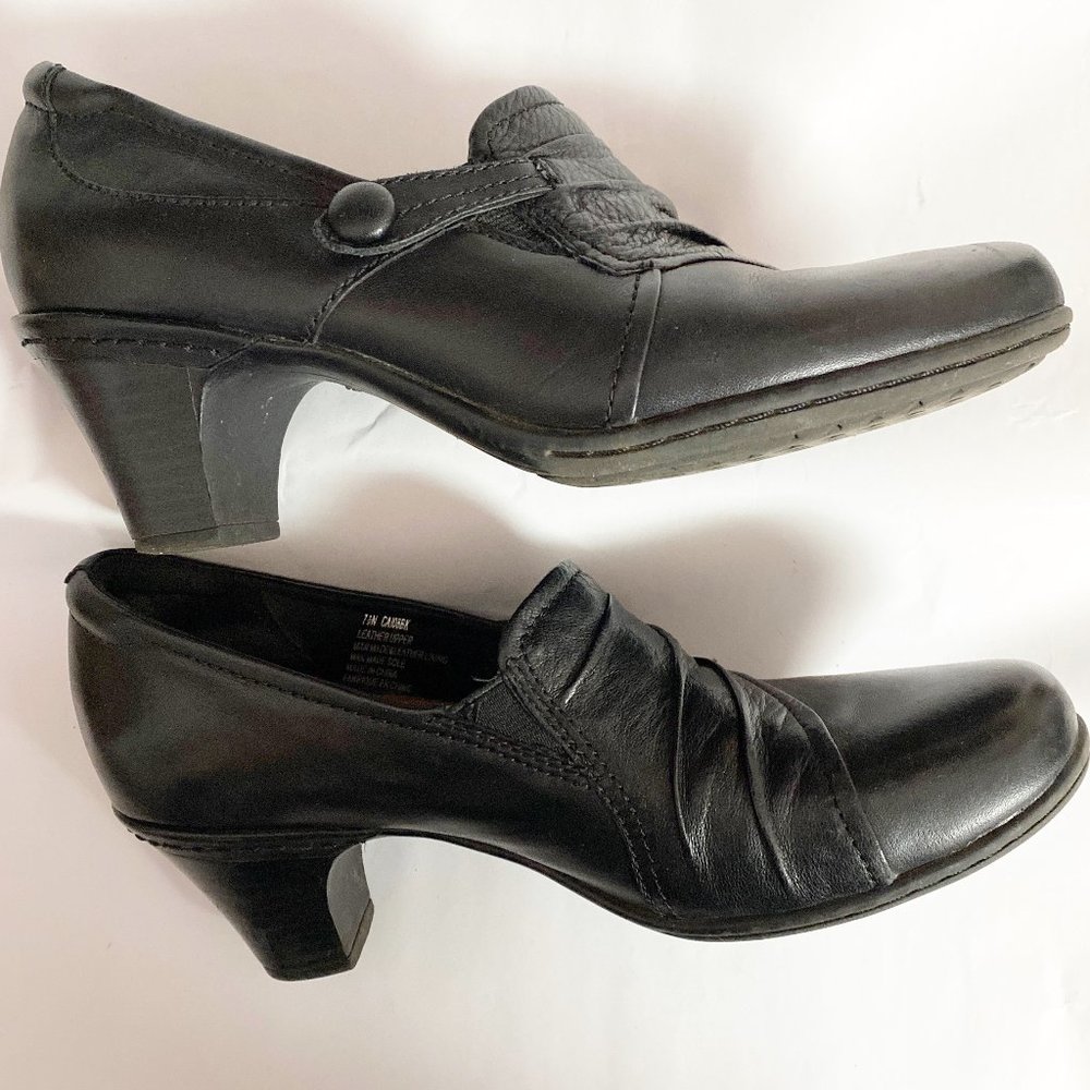Cobb Hill Black Leather Sandy Loafer Size 7.5N